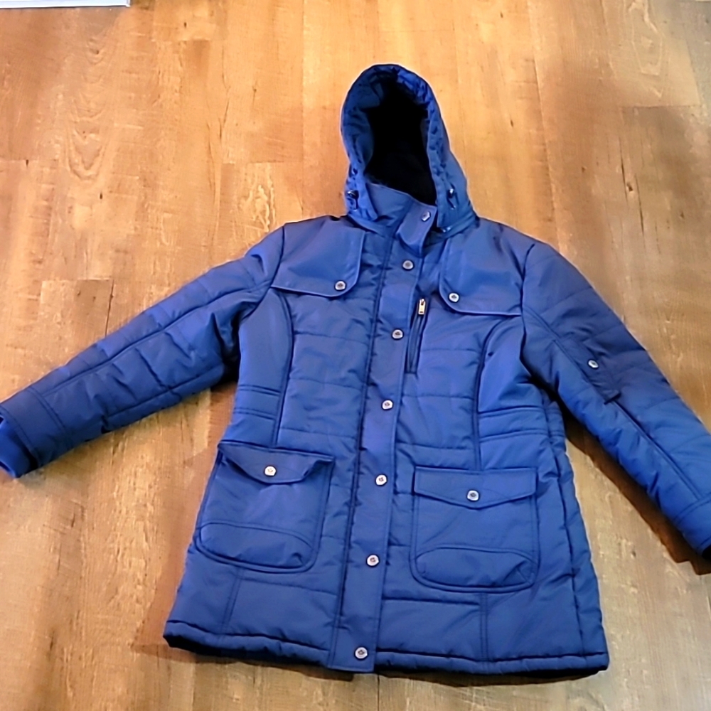 Gently Loved size 14 jacket by Northside 3/4 length blue lots of pockets Canada